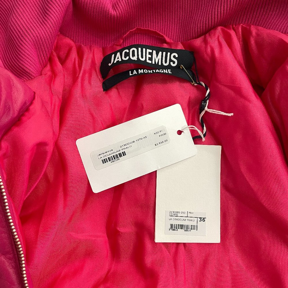 Jacquemus Pink Cropped Puffer Jacket - Picture 2 of 4